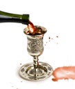 Shabbats wine in the cup Royalty Free Stock Photo