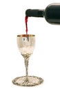 Shabbats wine in the cup Royalty Free Stock Photo