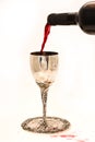 Shabbats wine in the cup Royalty Free Stock Photo