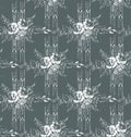 Shabby abstract damask seamless vector victorian pattern wallpapper