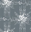 Shabby abstract damask seamless vector victorian pattern wallpapper