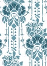 Shabby abstract damask seamless vector victorian pattern wallpapper