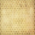 Shabby aged parchment background with geometric baroque patterns