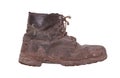 Shabby boot with steel sole Royalty Free Stock Photo