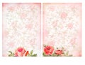 Shabby chic backgrounds with roses.