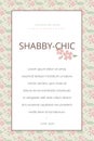 Shabby chic. Elegant vintage background peas and frame flowers Royalty Free Stock Photo