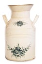 Shabby chic milk churn vase Royalty Free Stock Photo