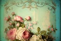 Shabby chic rose pastel background