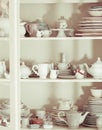 Shabby chic style dishware Royalty Free Stock Photo