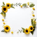 Shabby chic sunflower border