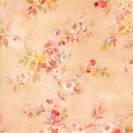 Shabby Chic Vintage Antique Rose Floral Wallpaper Royalty Free Stock Photo