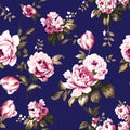 Shabby chic vintage roses seamless pattern Royalty Free Stock Photo