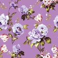 Shabby chic vintage roses seamless pattern Royalty Free Stock Photo