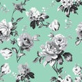 Shabby chic vintage roses seamless pattern Royalty Free Stock Photo