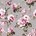 Shabby chic vintage roses seamless pattern Royalty Free Stock Photo