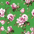 Shabby chic vintage roses seamless pattern Royalty Free Stock Photo