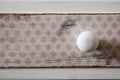 Shabby chic white button Royalty Free Stock Photo