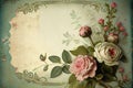 Shabby chic rose pastel background