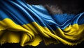 shabby flag of ukraine .AI generated
