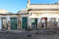 Picturesque house facade in the old town of Olhao at the Algarve Royalty Free Stock Photo