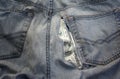 Shabby Jeans Back Royalty Free Stock Photo