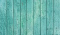 Shabby Plank Weathered Wood Background. Pastel Turquoise Color. Flaked Chipped Peeling Paint Texture. Rustic