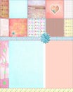 Shabby Quilt Montage Background Royalty Free Stock Photo