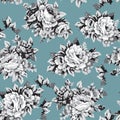 Shabby roses vintage seamless pattern Royalty Free Stock Photo