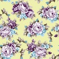 Shabby roses vintage seamless pattern Royalty Free Stock Photo