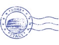 Shabby stamp with Colosseum