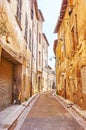 The shabby street in old town, Tarascon, France Royalty Free Stock Photo