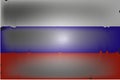 Shabby tricolor flag of the Russian Federation.