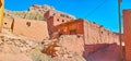 The shabby walls of medieval mud houses of Abyaneh village Royalty Free Stock Photo