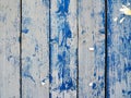 Shabby wooden planks with cracked blue colored old paint Royalty Free Stock Photo