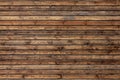 Shabby wooden wall background. Texture of obsolete carpentry wooden boards, panel. Vintage brown wood floor. Wooden Royalty Free Stock Photo