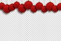 Vector realistic isolated Chinese Lantern border for template decoration and covering on the transparent background. Concept of Ha Royalty Free Stock Photo