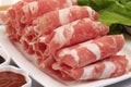 Shabu Shabu Beef Roll slices Royalty Free Stock Photo