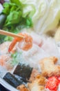 Shabu shabu, suki yaki, hotpot Royalty Free Stock Photo