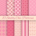 Shaby chic vector seamless patterns