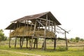 Shack for storage of rice straw. Royalty Free Stock Photo