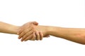 Shacking hand helping hand Royalty Free Stock Photo
