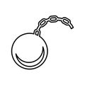 shackle slave isolated icon design