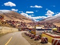 Shacks for buddhist monks and nuns at tibetan Yarchen Gar Monastery