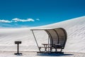 Shade Area at Pincic Station in White Sands Royalty Free Stock Photo