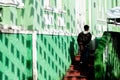 Shade on the houses from the decorative flags for the June festival of SÃÂ£o JoÃÂ£o