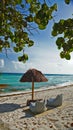 Shade hut on the beach