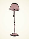 Shade lamp. Vector drawing Royalty Free Stock Photo