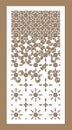 Shade screen, privacy fence template. Laser cut vector panel, screen, fence, divider. Cnc decorative pattern, jali