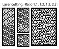 Shade screen, privacy fence template. Laser cut vector panel, screen, fence, divider. Cnc decorative pattern, jali