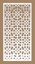Shade screen, privacy fence template. Laser cut vector panel, screen, fence, divider. Cnc decorative pattern, jali